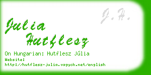 julia hutflesz business card