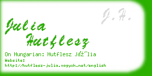 julia hutflesz business card